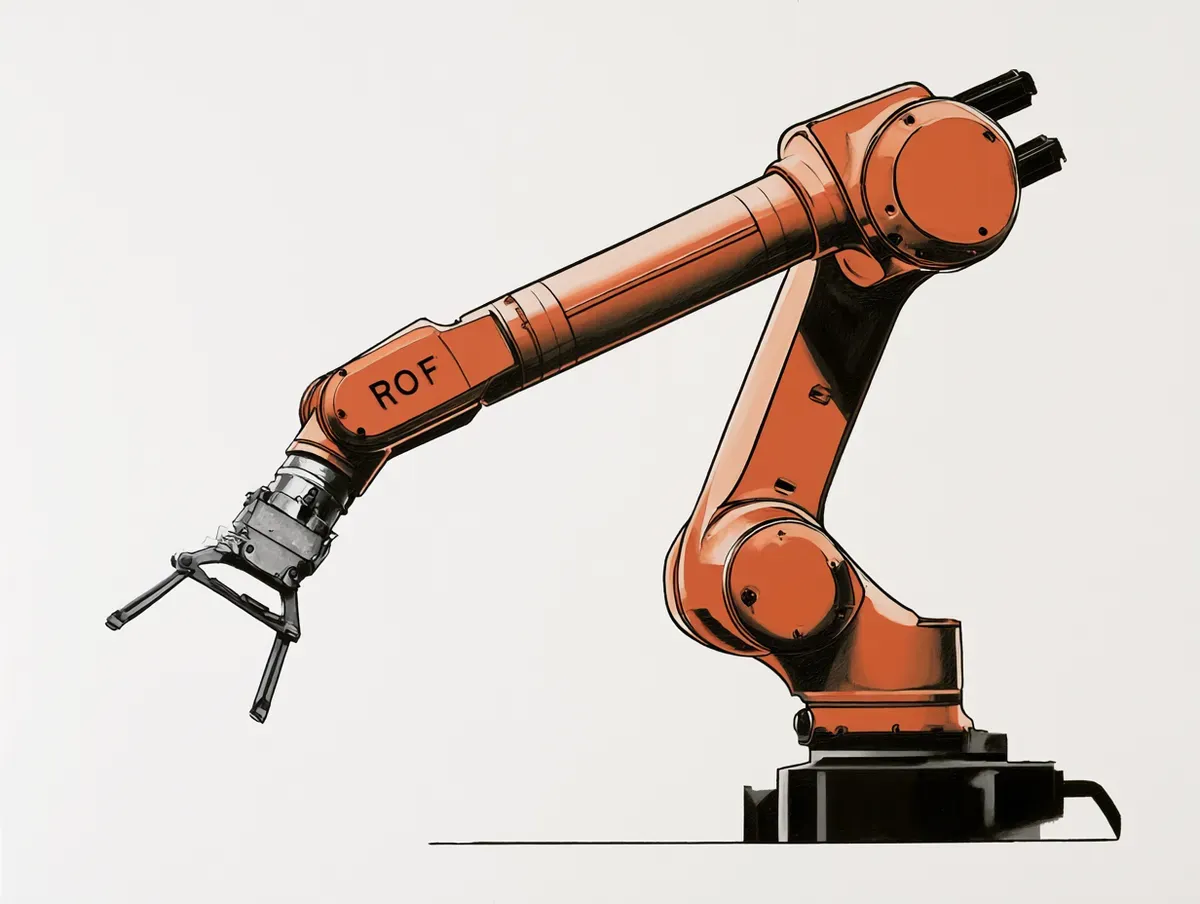 A robotic arm with 5 degrees of freedom