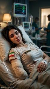 🚨 She smiled… hiding unbearable pain 💔 An Iranian female soldier lies in a hospital bed, her arm gone but courage alive 🇮🇷😢 Her eyes quietly ask for prayers 🙏 “Please remember